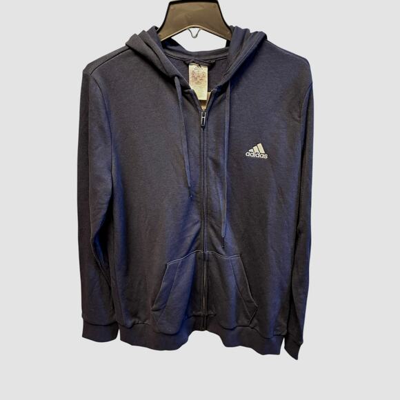 Adidas Zip Hoodie Navy Size L NWT - Picture 1 of 6